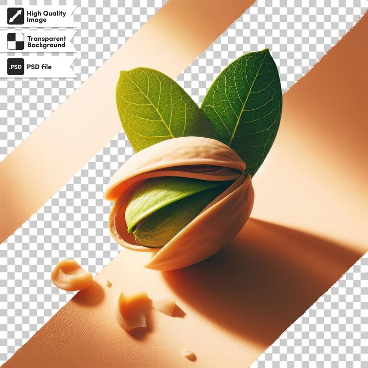 PSD psd pistachio nuts in a bowl on transparent background