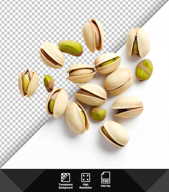PSD pistachios on transparent background