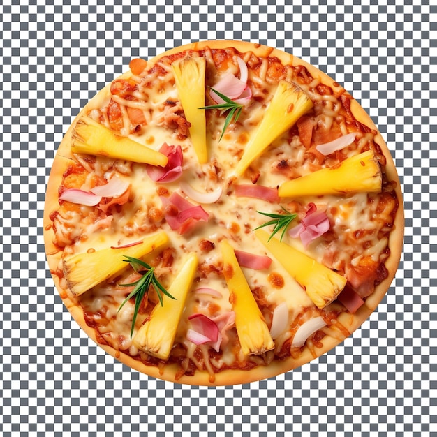 Psd pizza cheese pizza geïsoleerd op een doorzichtige achtergrond