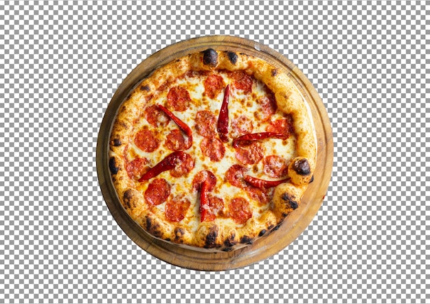 PSD psd pizza chicken pizza on isolated and transparent background