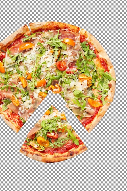 PSD psd pizza chicken pizza on isolated and transparent background