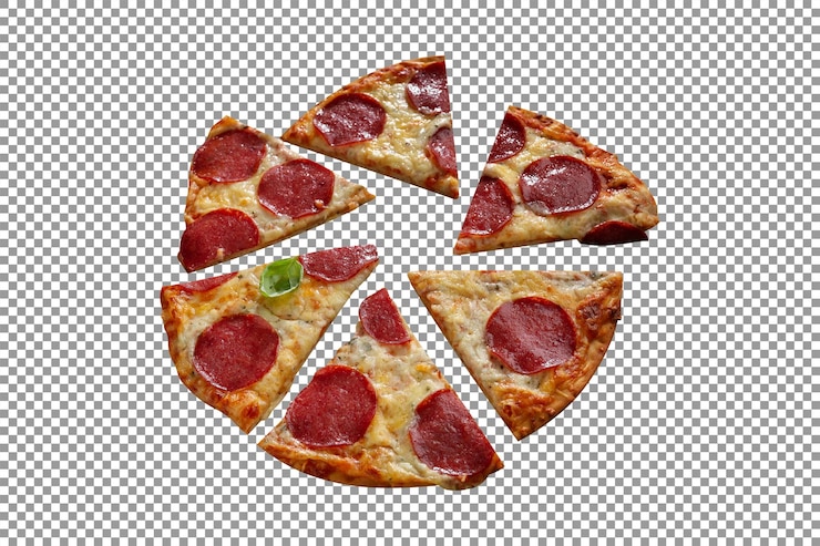 PSD psd pizza 義大利式雞肉披薩 隔離和透明的背景