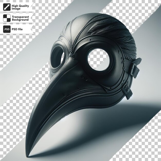 PSD psd the plague doctor mask on transparent background with editable mask layer