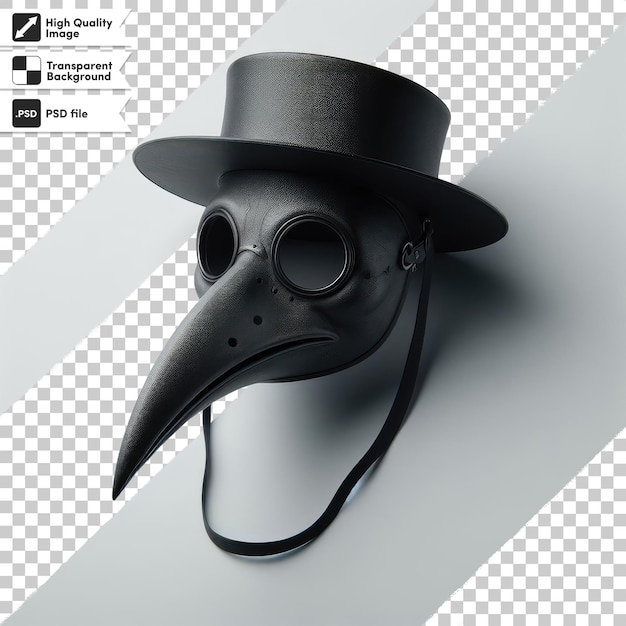 Psd the plague doctor mask on transparent background with editable mask layer