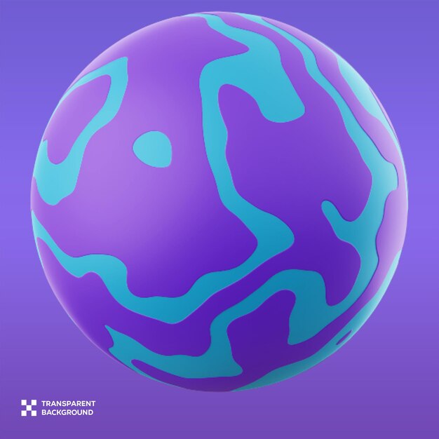 psd planet 3d illustration