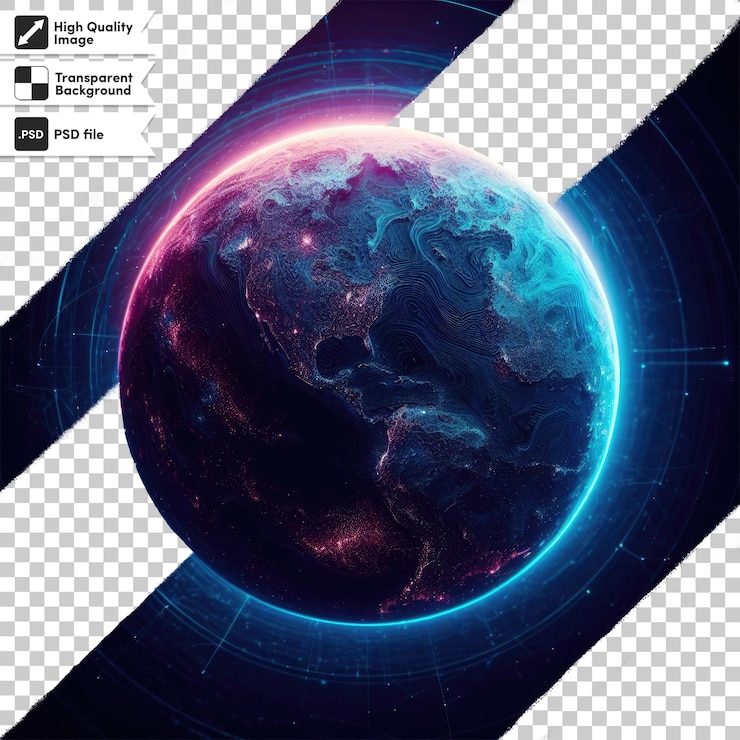 PSD psd planet on transparent background