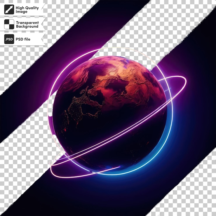 PSD psd planet on transparent background