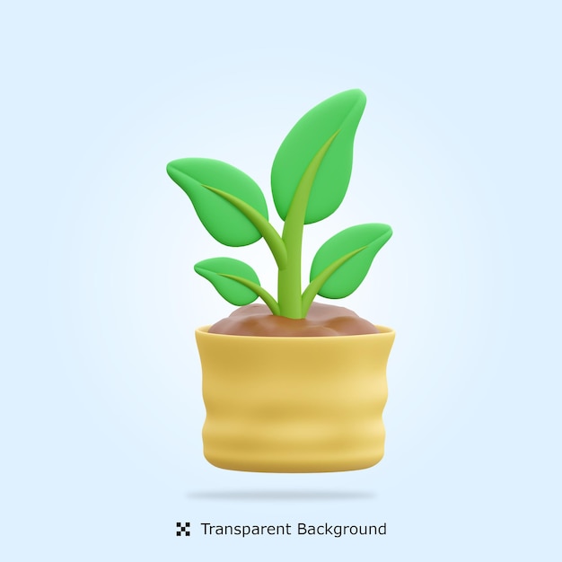 Psd plant 3d icon