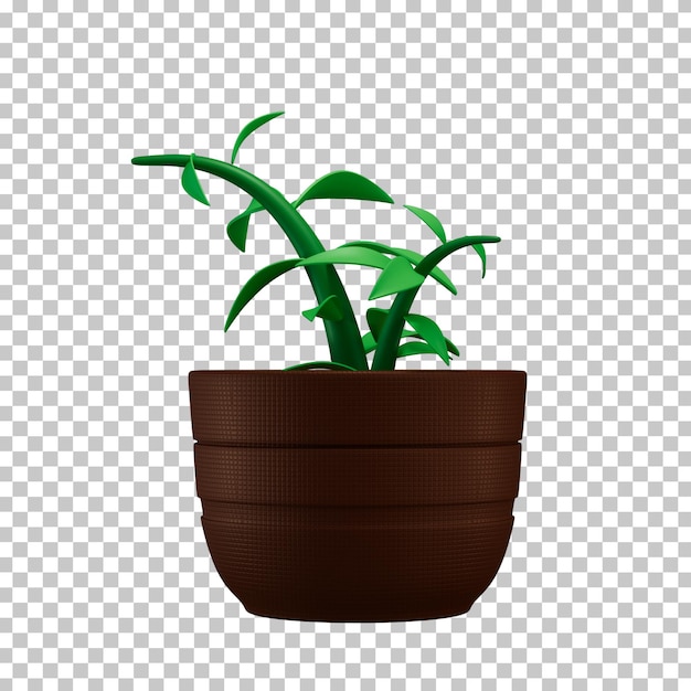 Psd planta de renderizao 3d transparant