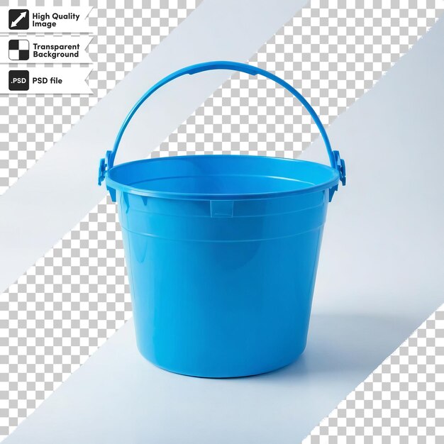 Psd plastic bucket on transparent background with editable mask layer