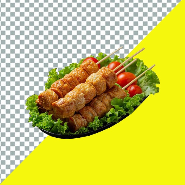 PSD: 透明の黄色い背景のフードプレート