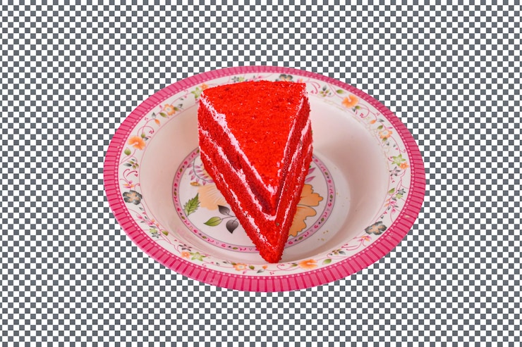PSD psd plate of fruit cake isolated on transparent background