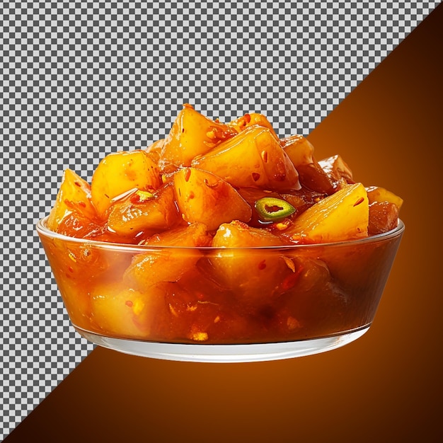 PSD psd png of a delicious mango pickle in bowl