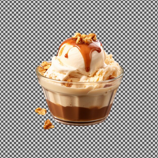 PSD psd png of a delicious maple nutty icecream