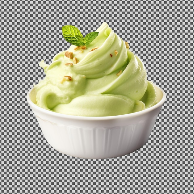 PSD psd png of a delicious pistachio icecream