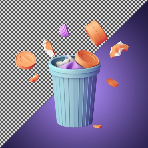 PSD psd png of a dustbin