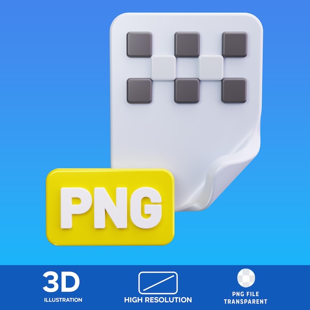PSD png 파일 형식 3D 일러스트레이션