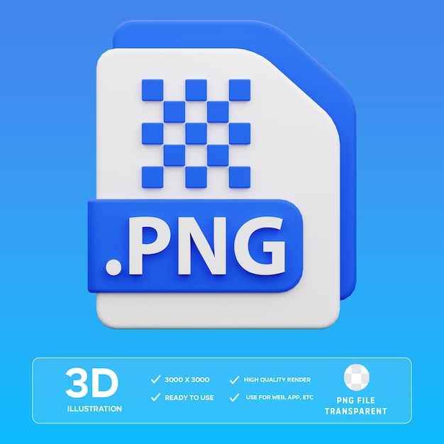PSD png 파일 3D 일러스트레이션