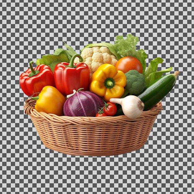 PSD psd png of a fresh mix vegetables