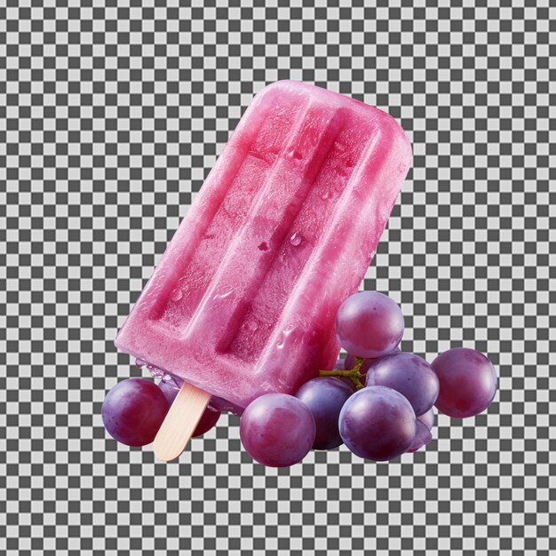 PSD psd png di un gelato congelato con sapore di uva