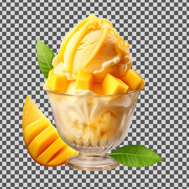 PSD psd png of a mango ice cream