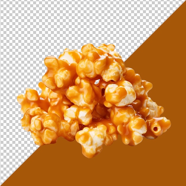 PSD psd and png tasty caramel glazed popcorn isolated on a transparent background