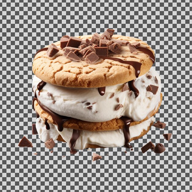 PSD psd png di un gustoso gelato al cioccolato