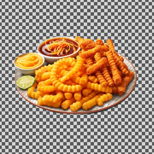 PSD psd png of a tasty kurkure snacks plate