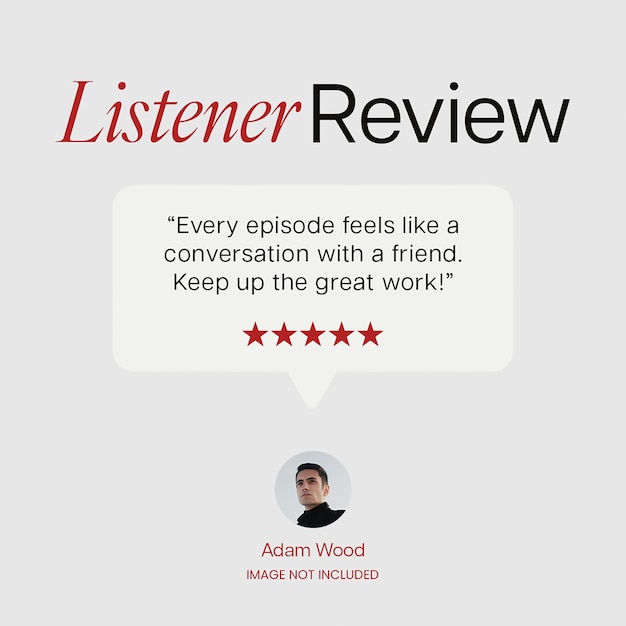 PSD Podcast Listener Review Echored Design dla mediów społecznościowych i szablonu postów na Instagramie