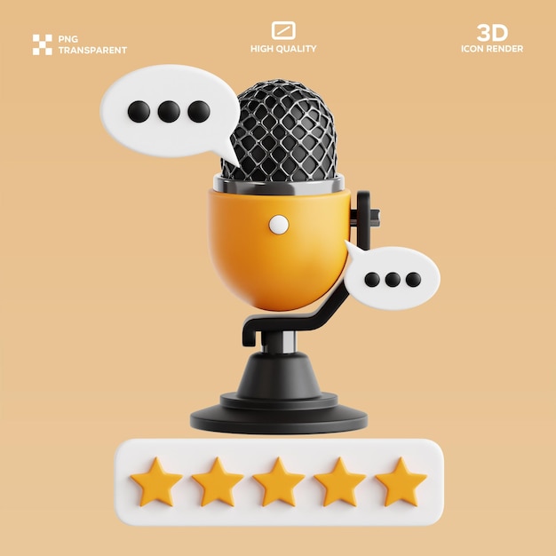 PSD 캐스트 등급 3D 일러스트레이션