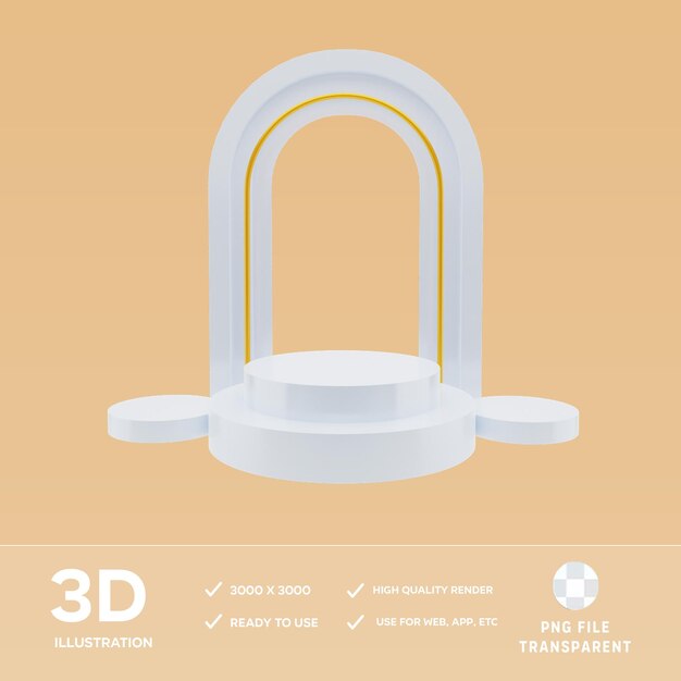 PSD podium 3D Illustration