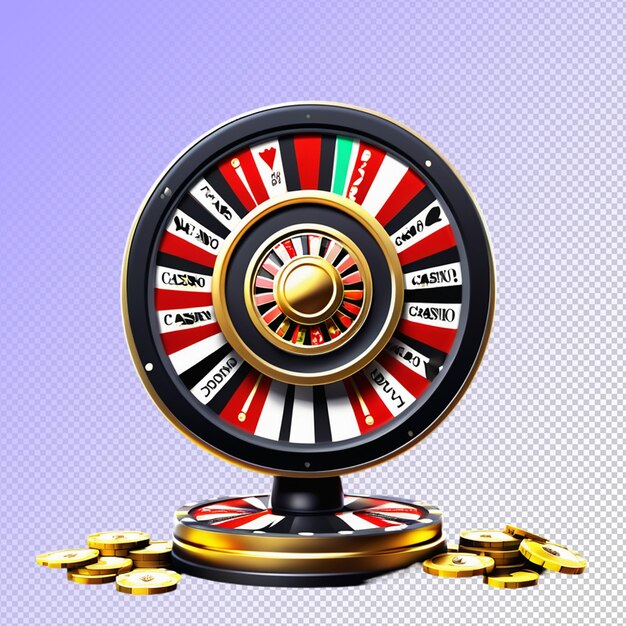 PSD psd poker chips and casino roulette isolated on transparent background