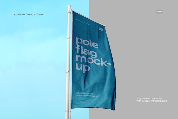 PSD psd pole flag mockup