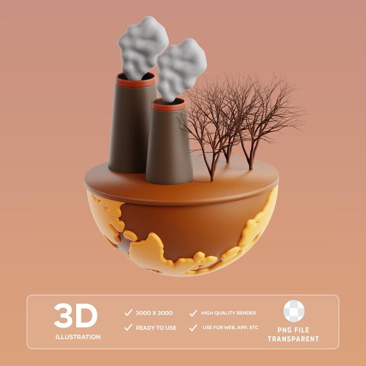 PSD psd 汚染 3d イラスト