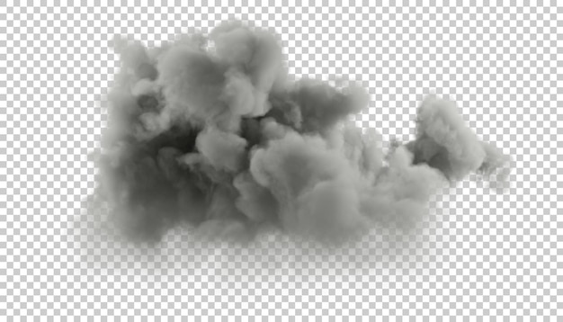 PSD 透明な背景の嵐の雲の汚染 特別な効果 3D レンダリング