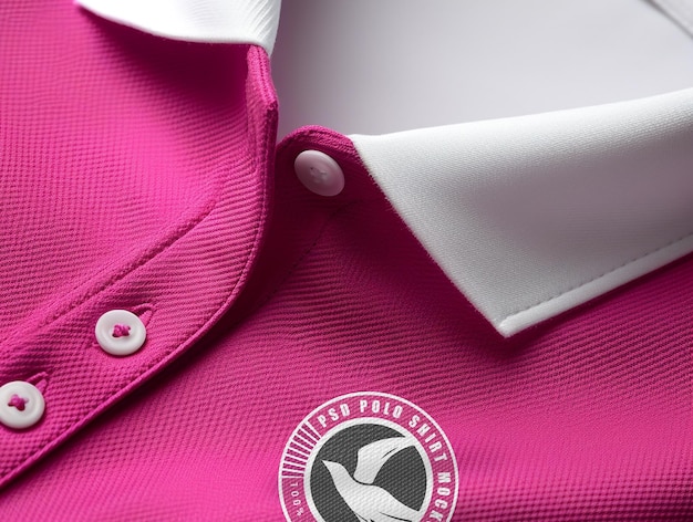 Psd polo shirt logo mockup