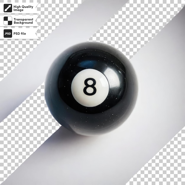 PSD psd pool ball on transparent background with editable mask layer