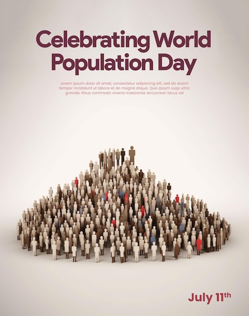 PSD psd population world day poster banner