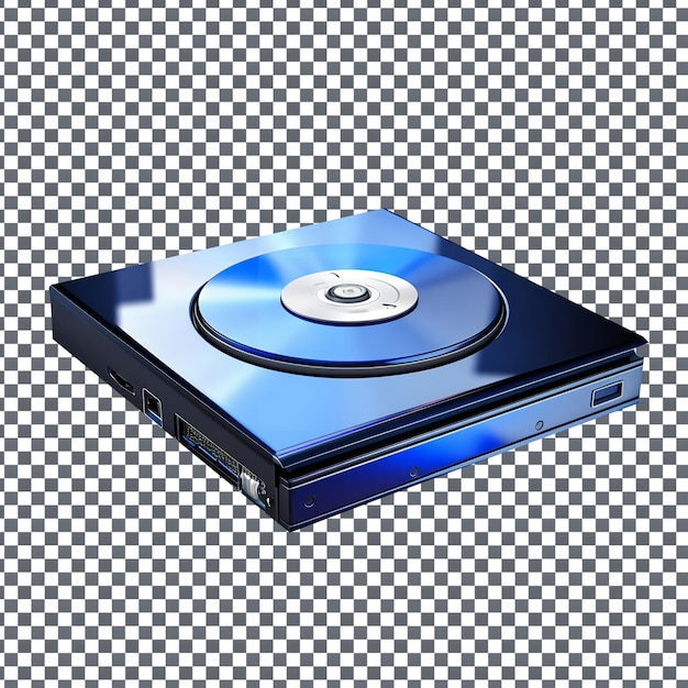 Портативный жесткий диск psd изолирован на прозрачном фоне