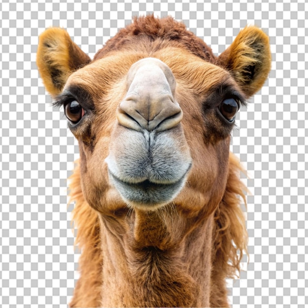 Psd of a portrait camel on transparent background