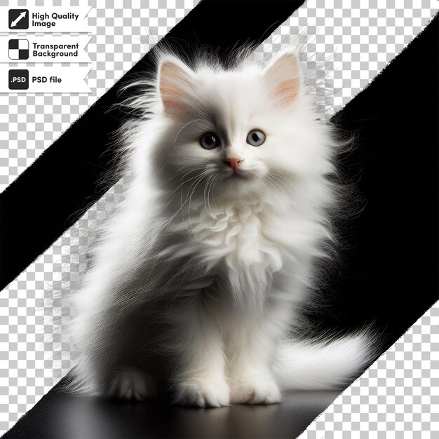 Psd portrait of a cat on transparent background