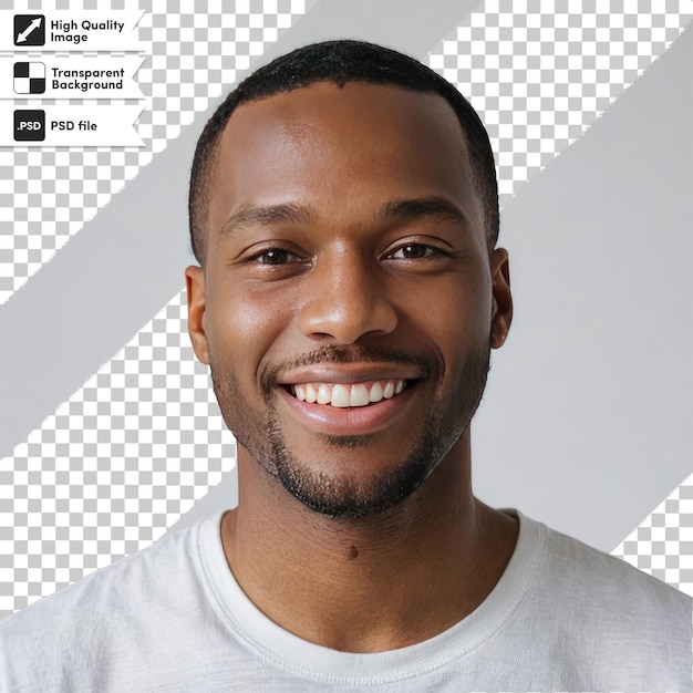 Psd portrait of a man on transparent background with editable mask layer