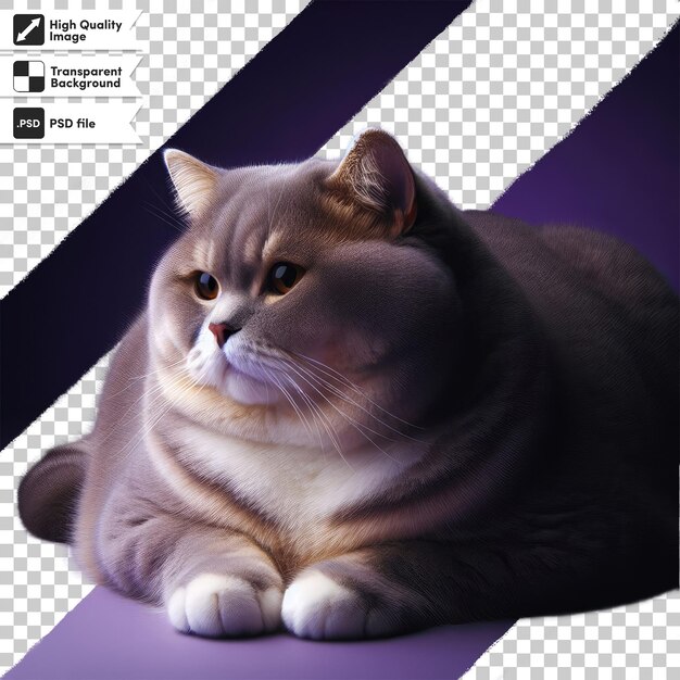 PSD Портрет кошки на прозрачном фоне