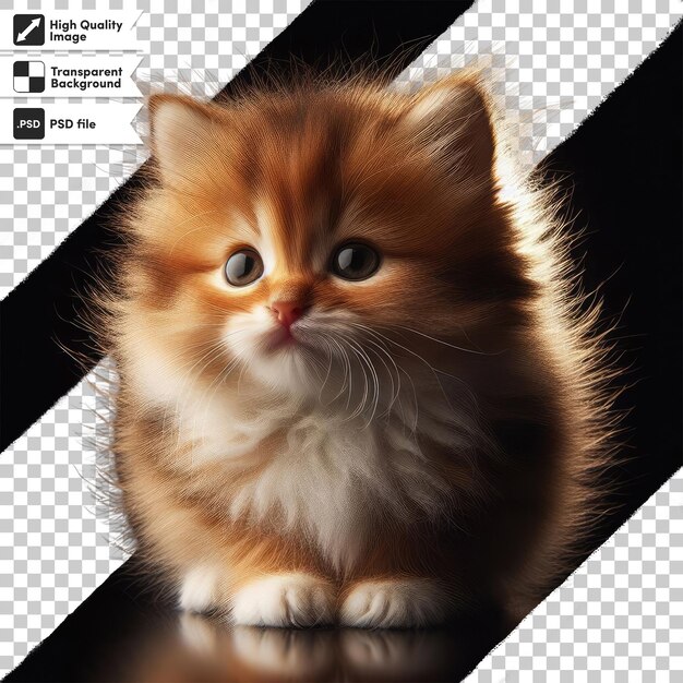 PSD 透明な背景の猫のpsd肖像画