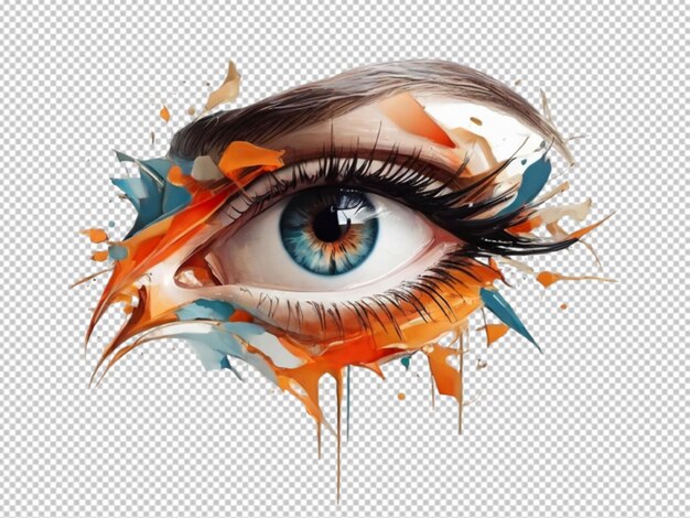 PSD psd of a portrait of a young women eyes