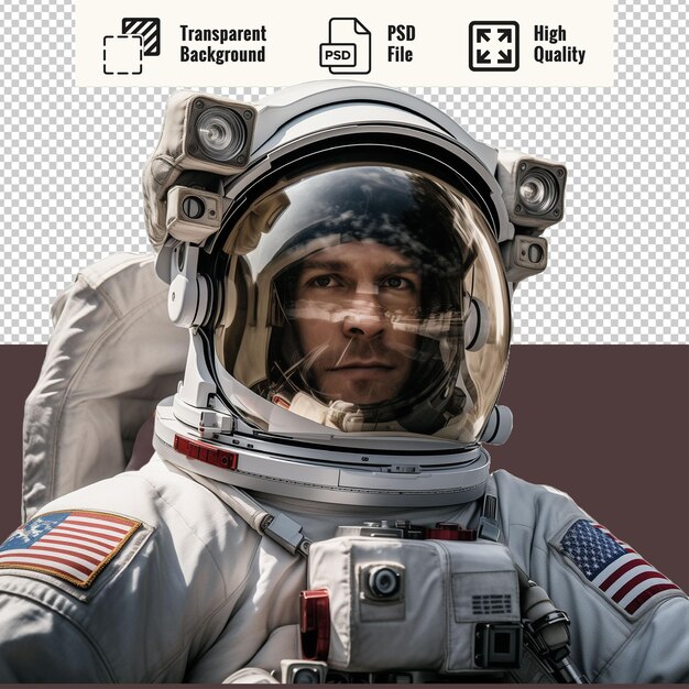 PSD psd portret van een astronaut