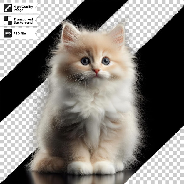 PSD psd-portret van een kat op transparante achtergrond