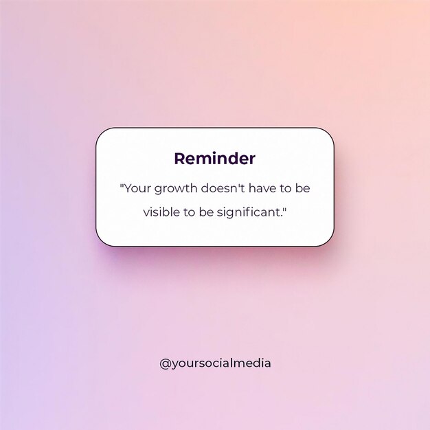 Psd post color your feed with gradient background daily reminder for instagram post