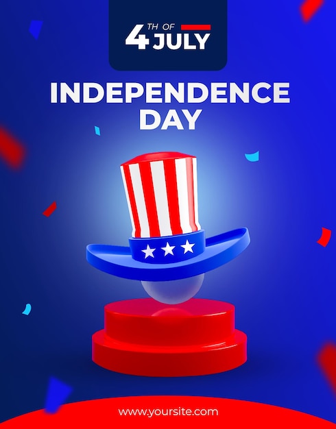 PSD psd post social media american independence day celebration template design