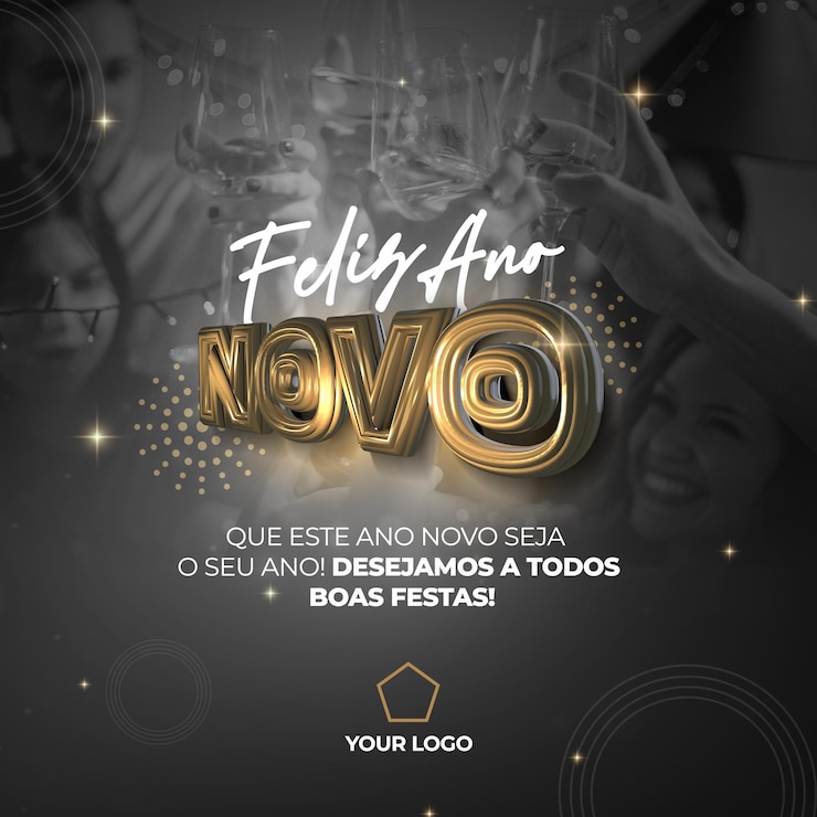 PSD psd post social media new year 3d